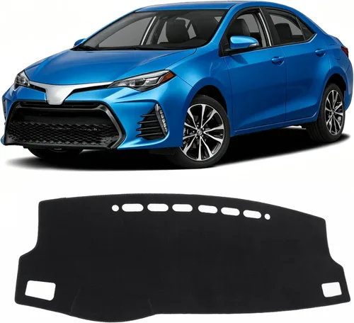 Miniatura 14 de KUST Cubierta negra para tablero de Toyota RAV4 2013-2018 para conducción con mano izquierda, antideslizante, cubierta de tablero de consola