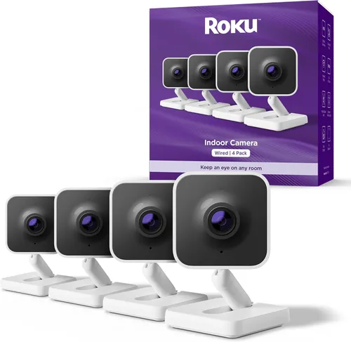 Miniatura 10 de Cámara Roku interior - Seguridad para el hogar - 1 paquete - Cámara de seguridad con cable y monitor para mascotas con visión nocturna HD