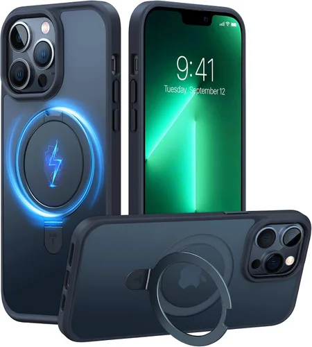 TORRAS Funda magnética para iPhone 13 Pro Max de 6.7 pulgadas [compatible con Magsafe] con soporte, [protección contra caídas de grado militar] a
