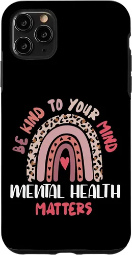Miniatura 13 de iPhone 16 Mental Health Matters Rainbow Be Kind To Your Own Mind Case