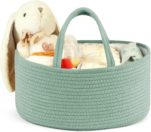Miniatura 13 de Maliton Organizador de Pañales para Bebé Niño - Cuerda de Algodón para Cambiador, Almacenamiento de Guardería, Artículos Imprescindibles para Bebé