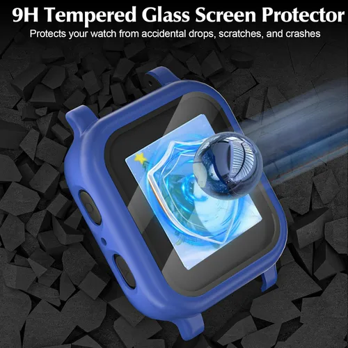 Miniatura 2 de Paquete de 3 fundas protectoras compatibles con Gabb Watch 3/3e - Cubierta rígida de policarbonato con protector de pantalla de vidrio templado