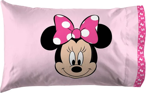 Miniatura 9 de Jay Franco Disney Minnie Mouse Hearts N Love - Juego de ropa de cama tamaño completo de 5 piezas, incluye edredón reversible y juego de sábanas, Rosa