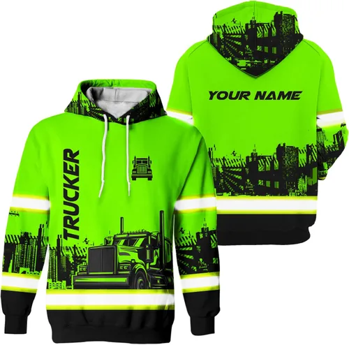 Miniatura 35 de Sudadera con capucha de alta visibilidad para hombre, ropa de trabajo de seguridad Hi Vis con diseño reflectante