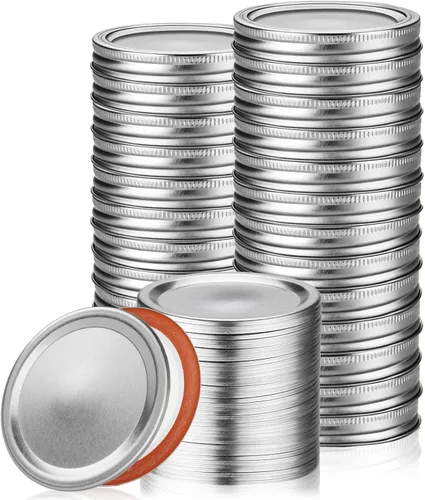 Miniatura 9 de 36 tapas para conservas de boca regular, tapas para tarro de masón, tipo dividido