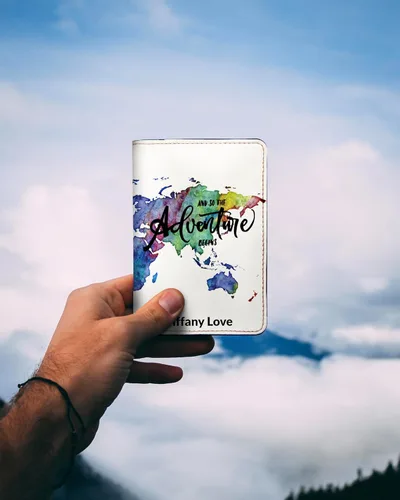 Miniatura 6 de Wanderlust - Soporte para pasaporte de cuero para mujer