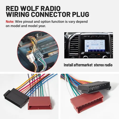 Miniatura 4 de RED WOLF Arnés de cableado estéreo con conector de cable preinstalado para Ford F150 1986-1998, Expedition 1995-2001, Ranger 1986-1997