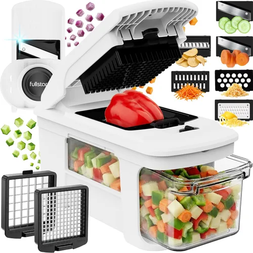 Miniatura 12 de Cortador de mandolina Fullstar para cocina - Picador de verduras, cebolla, patata, picador y cortador de alimentos, frutas y verduras