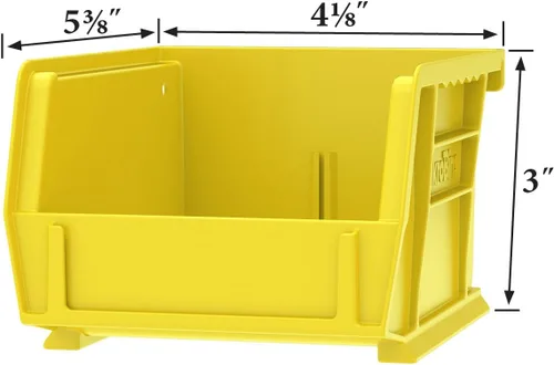 Miniatura 66 de Akro-Mils 30210 AkroBins contenedores de plástico para almacenamiento, se pueden colgar y son apilables, (5 x 4 x 3 pulgadas), color rojo, 6