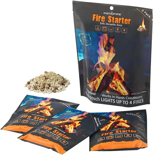 Miniatura 6 de (3 paquetes) Insta-Fire Fire Starter perfecto para campamento, emergencias, senderismo, pesca, canotaje, hogueras, parrillas, supervivencia