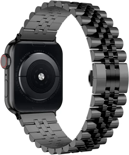 Wolait Compatible con Apple Watch Ultra 3/Ultra 2 Band 49mm 46mm 45mm 44mm 42mm, Correa pesada de acero inoxidable iWatch con cierre plegable de