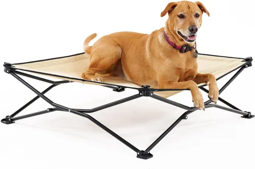 Miniatura 18 de Coolaroo On-The-Go - Cama elevada para perros plegable y portátil con tela transpirable y resistente a la humedad, bolsa de transporte incluida