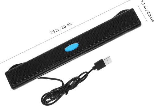 Miniatura 2 de HOMSFOU Barra de sonido de TV Barra de sonido USB Altavoz USB Surround Sound Bar, mediano, negro