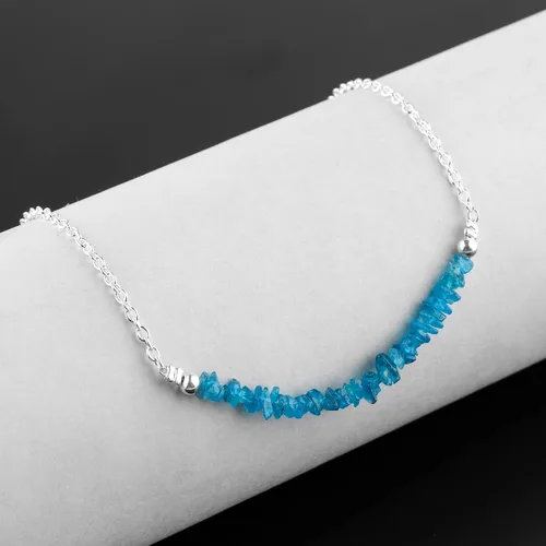 Miniatura 23 de Gempires - Collar de barra de chips naturales, cristales curativos de energía, regalo de cumpleaños, regalo para ella, joyería de piedras preciosas