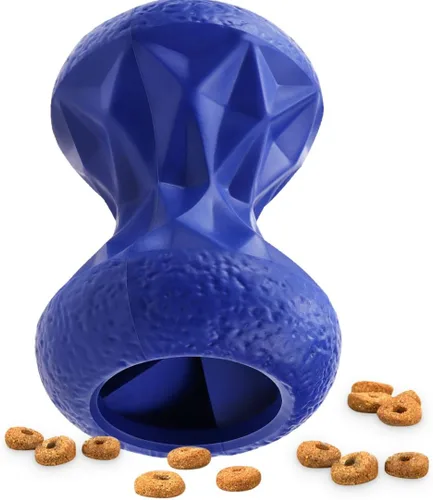 Miniatura 12 de Juguetes para perros grandes – Juguete masticable de goma duradero para masticadores agresivos, bola de rompecabezas interactiva dispensadora