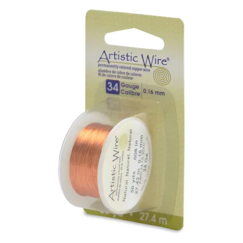 Miniatura 40 de Artistic Wire Alambre de Cobre Coloreado Plateado en Plata Resistente al Deslustre para Manualidades y Envolver Joyería, Resistente al Deslustre