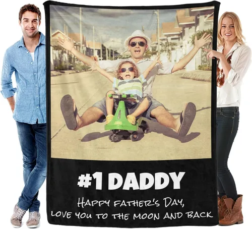 Miniatura 20 de Manta personalizada para el día del padre con foto, regalos personalizados para papá, papá, abuelo, papá, cumpleaños, Navidad