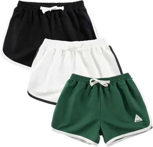 Miniatura 26 de Rolanko Pantalones cortos activos de delfín para niñas, paquete de 3 unidades, ciclismo, correr, verano, playa, atletismo, deportes, 4-14 años