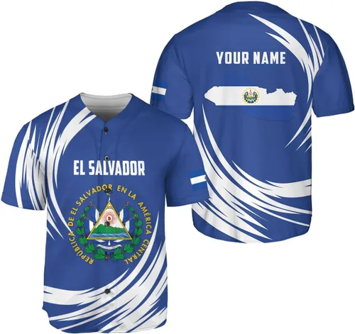 Miniatura 22 de Parvii Camiseta de béisbol personalizada de El Salvador Orgulloso, camiseta de El Salvador, camiseta de El Salvador, Jersey de El Salvador