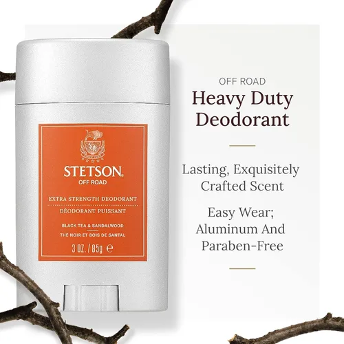Miniatura 2 de Stetson - Desodorante extra fuerte para el cuidado personal de Scent Beauty - Desodorante en barra de gel para hombre, kit de aseo personal de 3