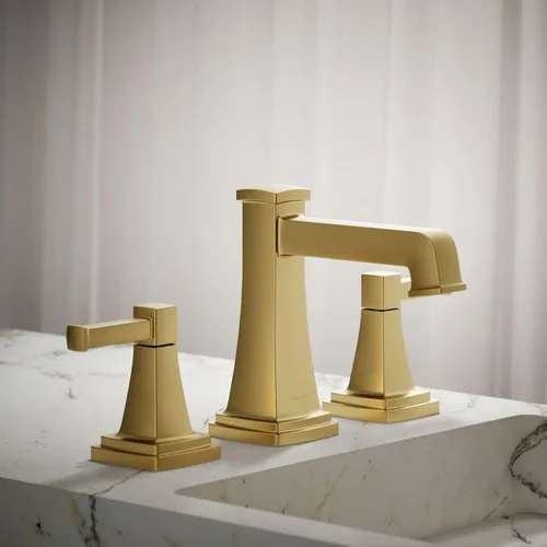 Miniatura 2 de KOHLER 27399-4N-2MB RIFF - Grifo de lavabo de baño amplio, latón cepillado vibrante