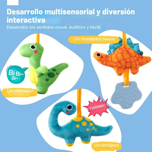 Miniatura 3 de Juguetes de Asiento de Coche hahaland para Bebés de 0 a 6 Meses para Niño - Juguetes para Bebés de 0 a 6 Meses - Sonajero, Espejo, Crujiente
