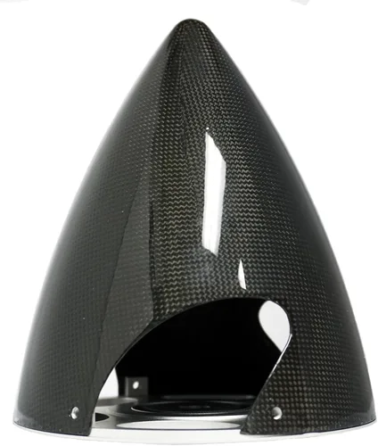 XOAR Spinner de fibra de carbono RC para aviones modelo de ala fija de gas de hélice de 3 palas (4.5 pulgadas, ranura ancha del tractor)..