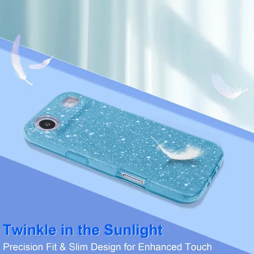 Miniatura 2 de MATEPROX - Funda compatible con iPhone Air de 6.5' [2025], carcasa protectora de 3 capas con purpurina brillante y tendencia, anti-arañazos y a