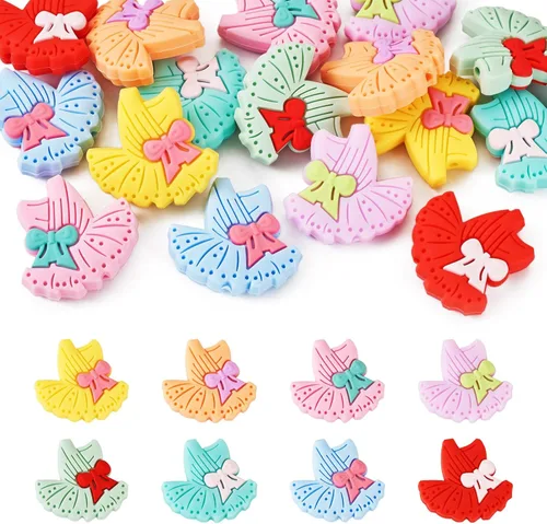 Miniatura 28 de Craftdady 20 cuentas de números de silicona de 0.531 in, números blancos y negros, 0-9, cuentas focales redondas para bolígrafos, manualidades