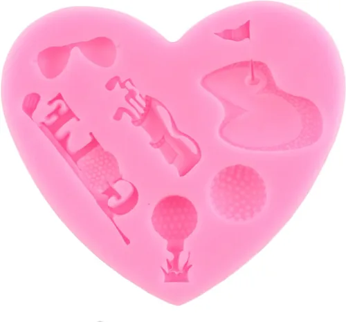 Miniatura 8 de Zixiang Moldes de silicona para golf, bolas de golf, molde de fondant, molde de club de golf para decoración de pasteles, decoración de cupcakes