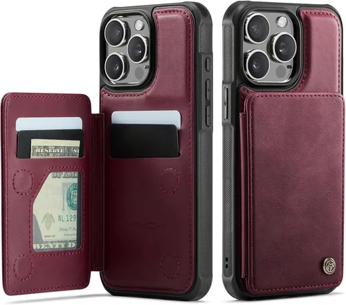 Miniatura 88 de Vinich Funda tipo cartera para iPhone 11 con tarjetero, bloqueo RFID, ranuras de crédito, función atril, a prueba de golpes, para iPhone 11 de 6.1