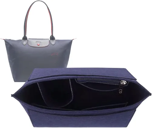 Lckaey organizador tote para bolso longchamp inserto organizador monedero inserto 1028azul marino-S