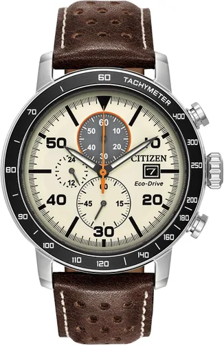 Miniatura 11 de Citizen Men's Eco-Drive Weekender Brycen Chronograph Watch in Stainless Steel
