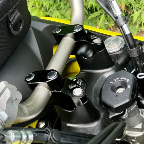 Miniatura 5 de Xitomer Elevadores de manillar de motocicleta de 0.866 in 7/8 pulgadas con abrazaderas, ATV Dirt Bike Motocross, apto para Grom MSX125/CRF250L, Negro