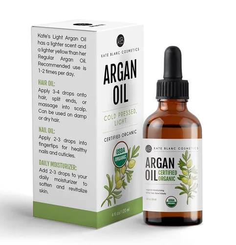 Miniatura 7 de Aceite de Argán marroquí orgánico virgen 100 % puro con certificación USDA, prensado en frío por Kate Blanc Estimula el crecimiento para el pelo