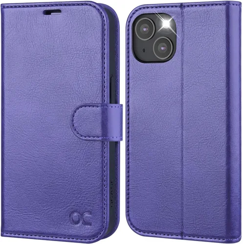 Miniatura 16 de OCASE Funda Cartera Compatible con iPhone 14, Funda Tipo Folio de Cuero PU con Tapa, con Tarjeteros y Bloqueo RFID, Soporte