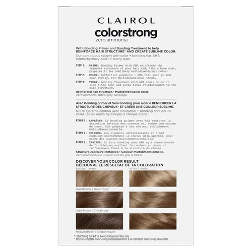 Miniatura 2 de Clairol ColorStrong Tinte Permanente para Cabello Sin Amoníaco Cero, 7.1 Rubio Ceniza Oscuro - Color de Cabello Bora Bora, Paquete de 1
