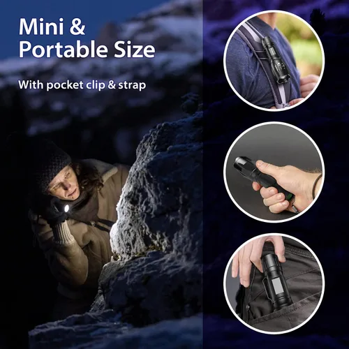 Miniatura 5 de MOWETOO Linterna UV, linterna de luz negra portátil, linterna LED con combinación de luz blanca y ultravioleta, detector de orina de mascotas de luz