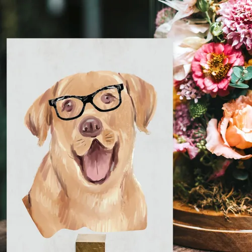 Miniatura 55 de Andaz Press Póster impreso para pared de perro, 8.5 x 11 pulgadas, Bulldog inglés con gafas negras, 1 paquete, regalo de cumpleaños de Navidad, sin