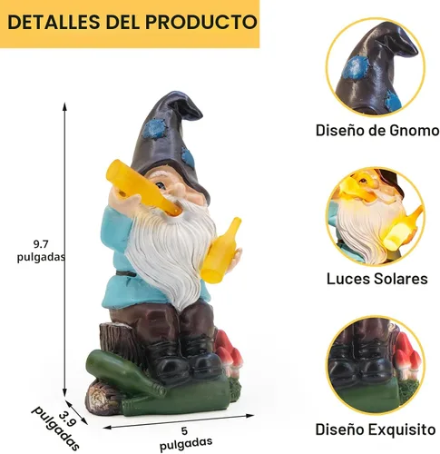 Miniatura 3 de DKJOCKY Regalos de gnomos para mujeres para Navidad, divertidos gnomos de jardín para decoración al aire libre para patio, gnomos con luces solares