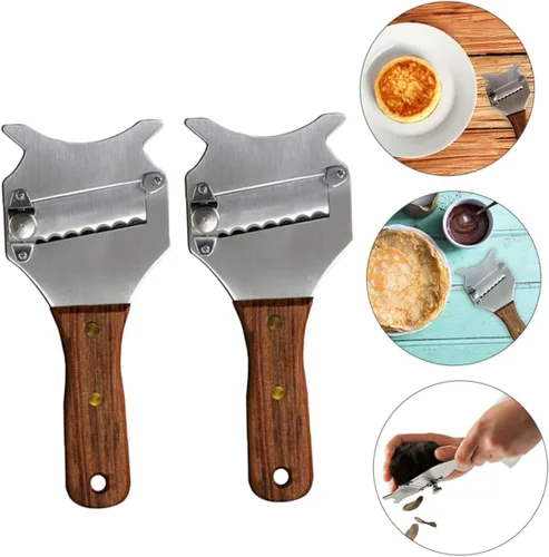 Miniatura 7 de Cabilock Afeitadora de trufas de chocolate de acero inoxidable con maquinilla de afeitar ajustable, herramienta de cocina afilada para queso, ajo