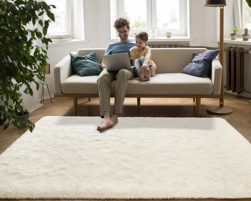 Miniatura 4 de Softlife - Alfombra para sala de estar de 1.8 x 2.7 m, alfombra de área para dormitorio, alfombras súper suaves y peludas para habitación de niños