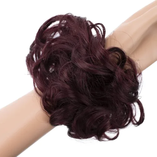 Miniatura 27 de CAISHA by Prettyshop Hairpiece Scrunchy Updo Bridal Peinado Voluminoso Ondulado Moño Desordenado Mezcla Rubio G13AL