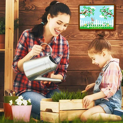 Miniatura 4 de GLOBLELAND Juego de troqueles de vallas de jardín para árboles y plantas, plantilla de estampado de flores de acero al carbono para hacer tarjetas