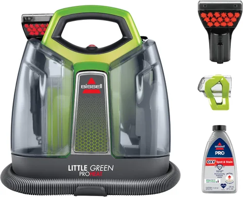 BISSELL Little Green Proheat - Limpiador profundo portátil y limpiador de manchas y detallador de coches/auto con herramienta de hidroenjuague