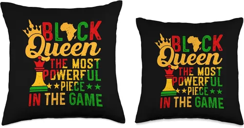 Miniatura 3 de Black Queen The Most Powerful Piece The Game Black History Throw Pillow