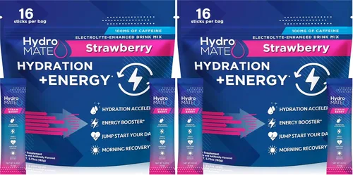 Miniatura 14 de HydroMATE - Paquetes de electrolitos en polvo para mezclar bebidas, acelerador de hidratación, bajo en azúcar, alivio rápido para fiestas