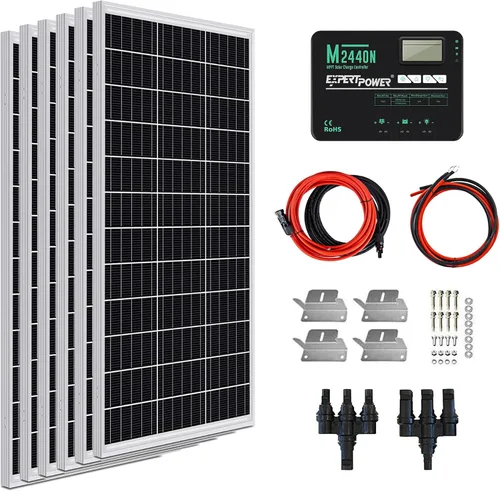 Miniatura 13 de ExpertPower Kit de panel solar de 400 W y 12 V Paneles solares mono-rígidos de 400 W, controlador de carga solar MPPT de 30 A RV, remolque