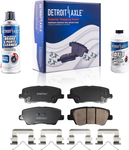 Miniatura 136 de Detroit Axle - Pastillas de freno traseras para Honda Odyssey 2011-2017 Pilot 2007-2013 MDX 2010-2013 ZDX 2010-2013 Pastillas de freno de cerámica