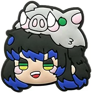 Miniatura 3 de 11 dijes para zapatos de anime Kimetsu no Yaiba Chibi, accesorios para zuecos de manga y zuecos de Demon Slayer Croc Charm para una variedad